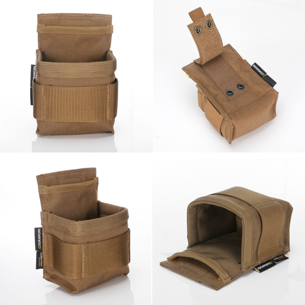 Interior view of the DURAWORK 204 Tape Measure Pouch showing its spacious main compartment and top tool pocket.