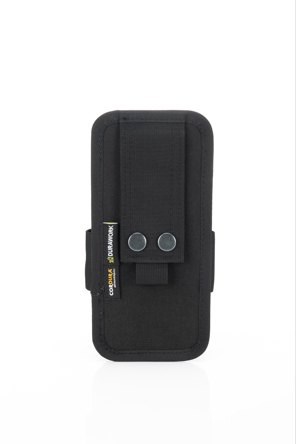 DURAWORK 404 Utility Pouch with an attached MOLLE accessory on its front webbing, demonstrating modular capability.