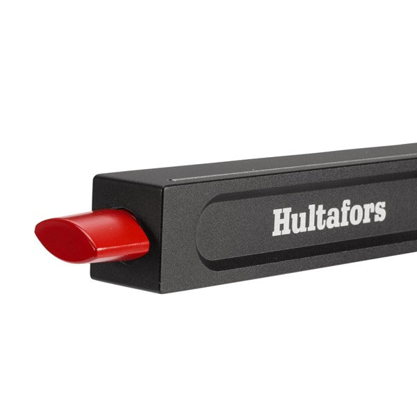 The unique, extra-strong locking mechanism and ergonomic knob of the premium Hultafors Sliding Bevel.