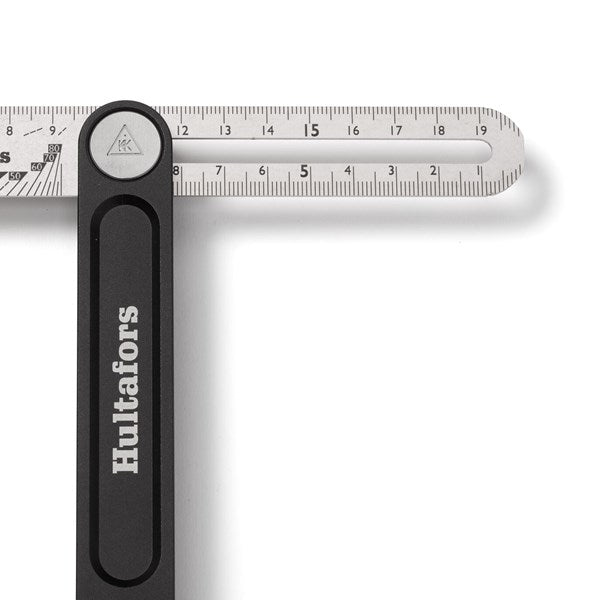 Professional Hultafors Sliding Bevel with certified anodized aluminum stock, a durable and sustainable tool for carpenters.