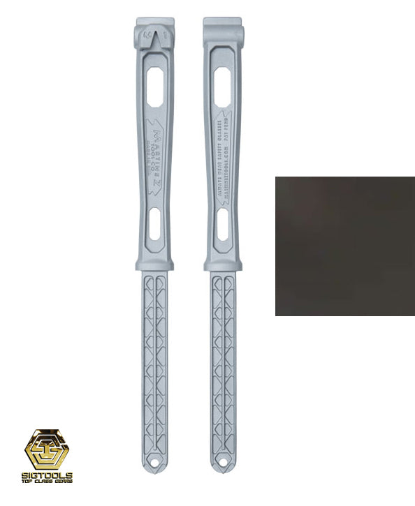 A black coat handle for the M1 Martinez hammer, meticulously designed to provide optimal grip and precise control when using the tool.