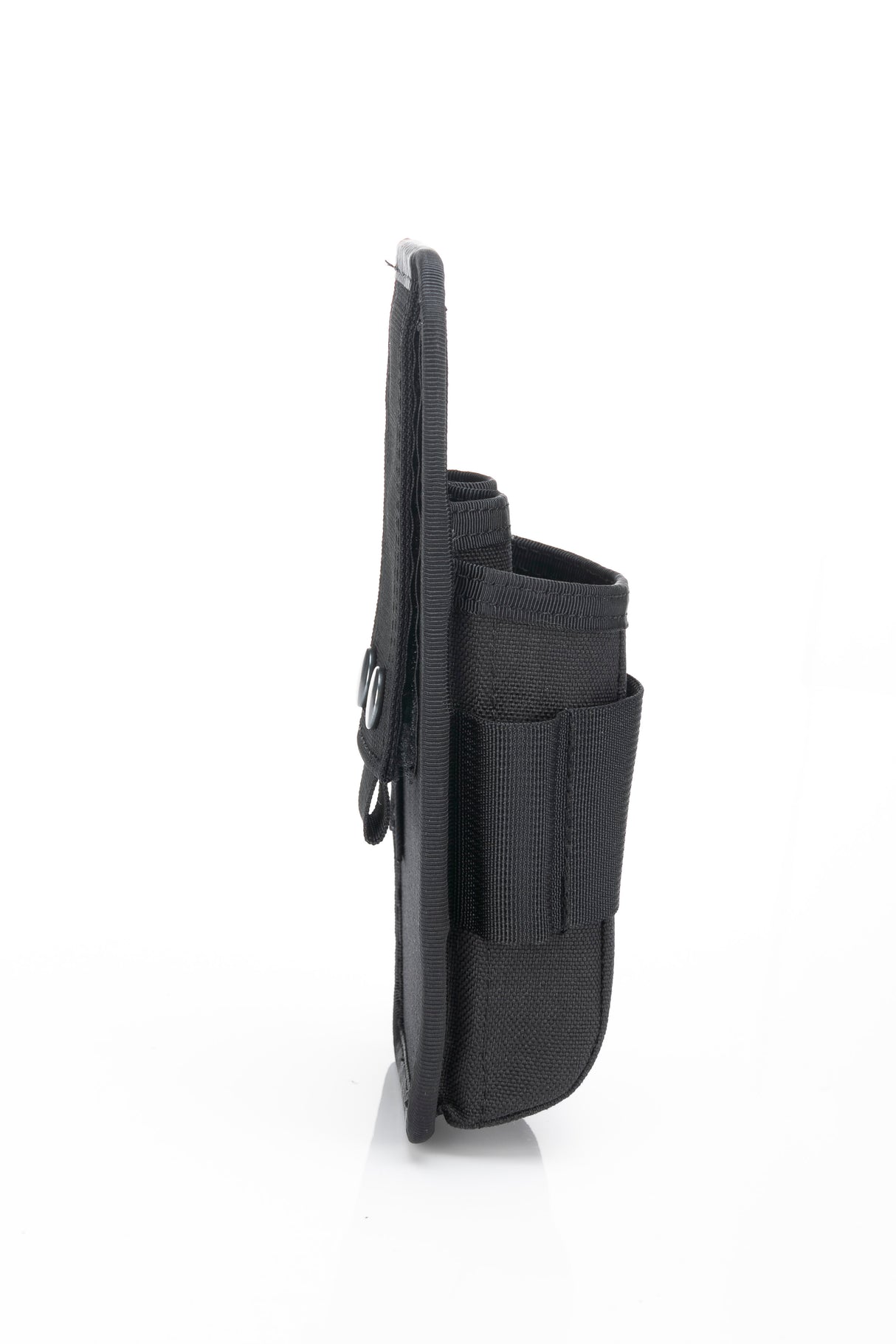 Brown DURAWORK 404 Utility Pouch (10cm x 21cm) with dedicated slots for pliers and pens, showcasing its organized storage.