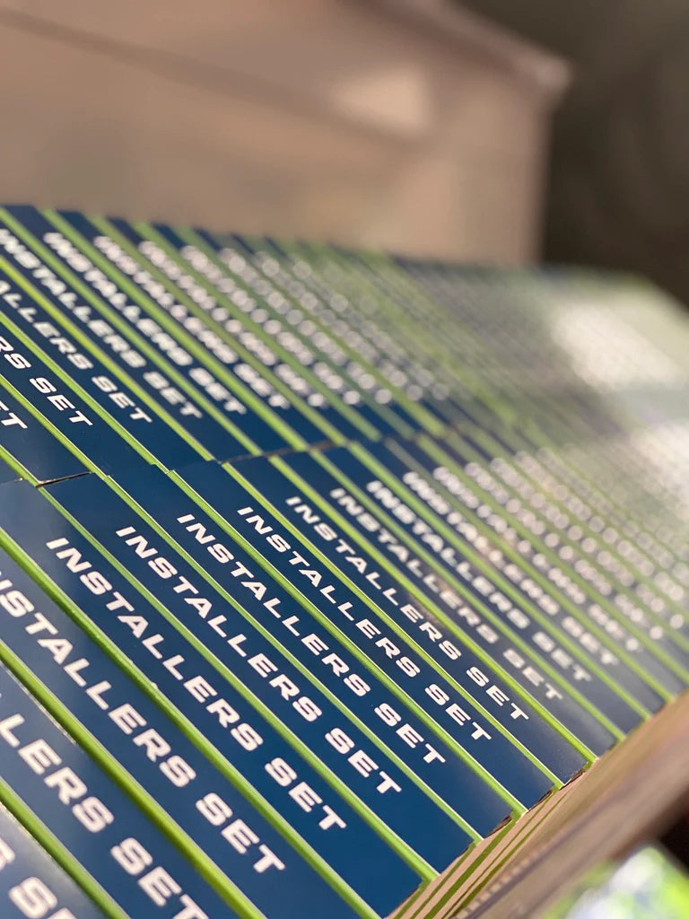 Complete U-Scribe Jig installer set presented, illustrating the practical solution it offers for a vast range of furniture assembly and installation tasks.