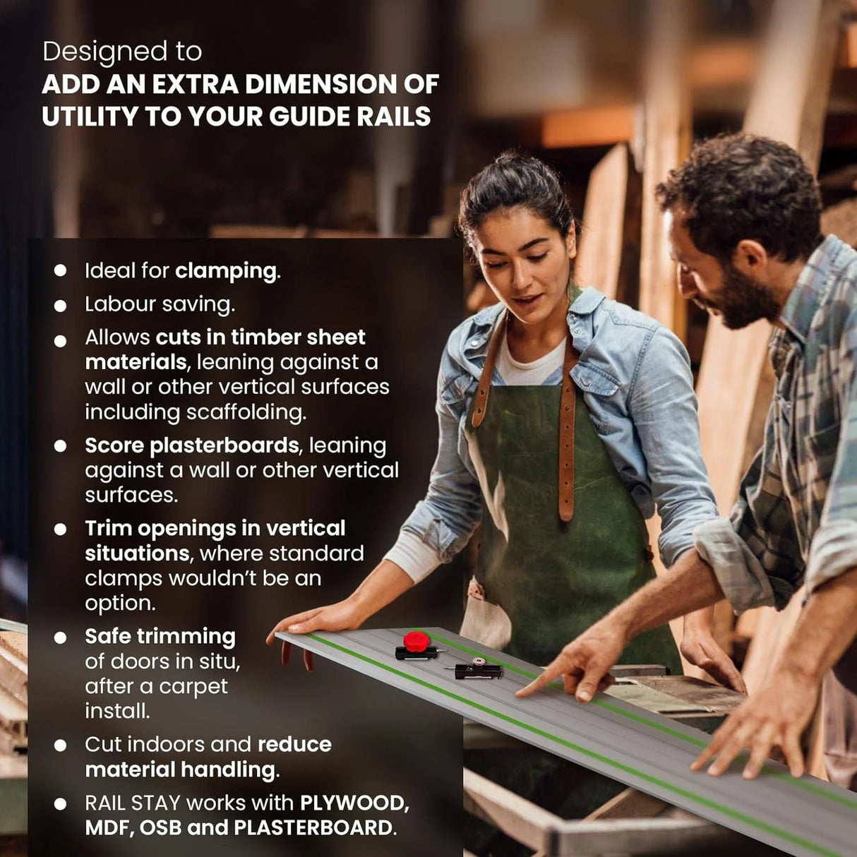 Soporte de riel Soporte de riel guía universal para montaje horizontal o vertical - Six Pence Industries