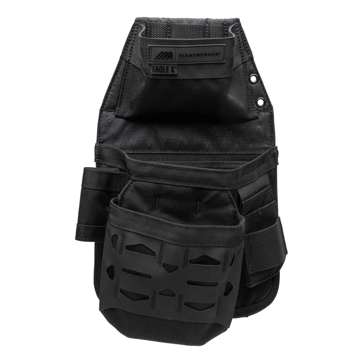 Eagle X non-dominant tool pouch with SquareLock speed square slot.