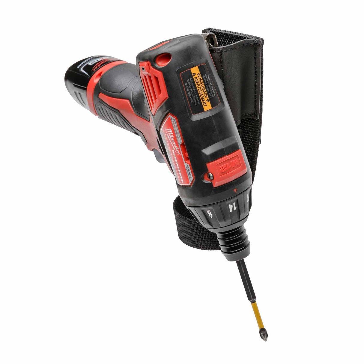 Versatile drill and impact driver holder designed for the 701 Vest and Tempo Belt.