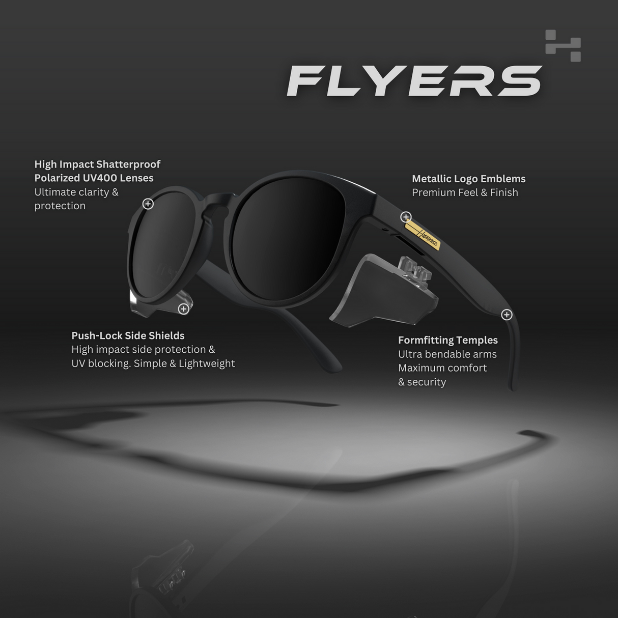 Hyspecs Flyers Series w/ Polarized Lens & Side Shields