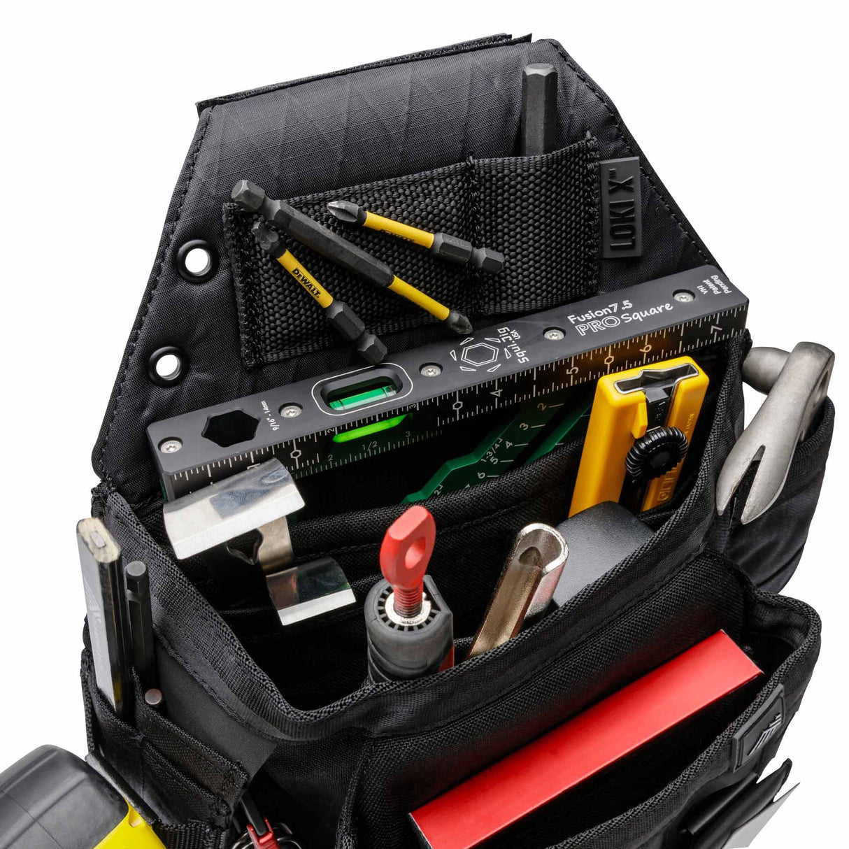 Upgraded Loki X tool pouch with integrated magnet and D-ring for tool tether.