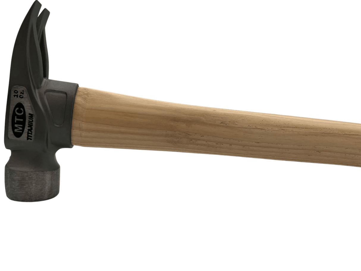 MTCTool 10oz Titanium Head D Nose Finish Head 14" Wood Handle