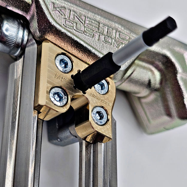 The solid brass construction of the Kinetic Customs Nighthawk Hammer Weight, designed for the Nighthawk Evo shaft.