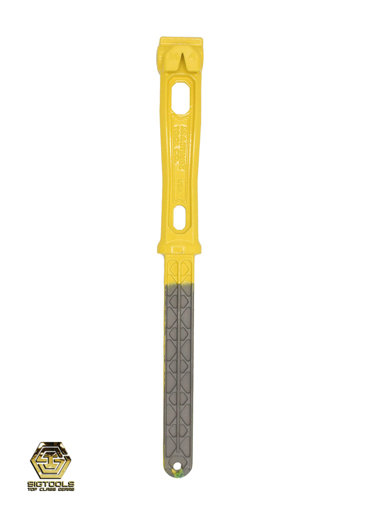 Yellow colour of the titanium Martinez M4 replacement handle
