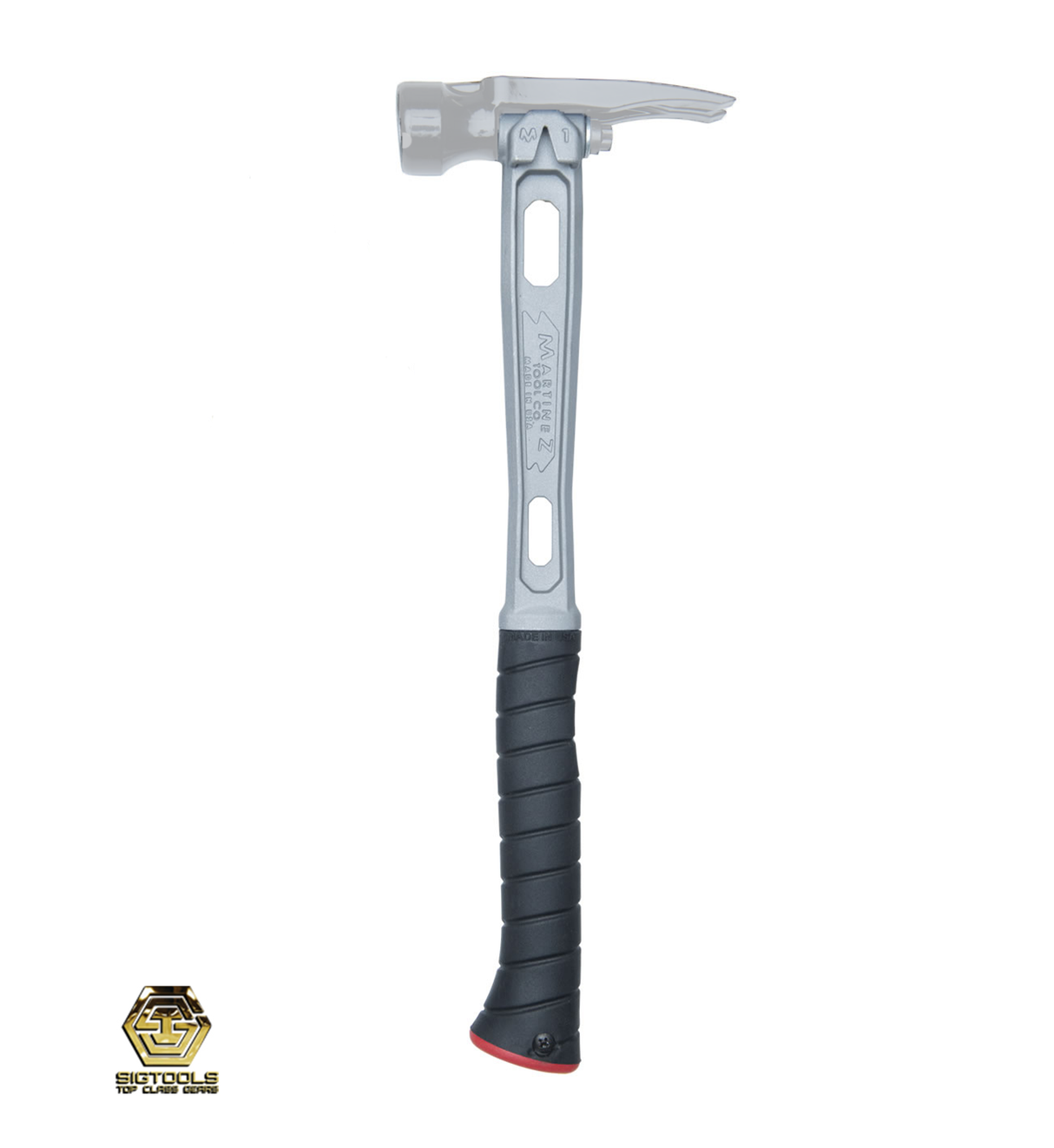 Martinez Titanium Standard Handle with Black Overlay/Red Cap Grip NO HEAD