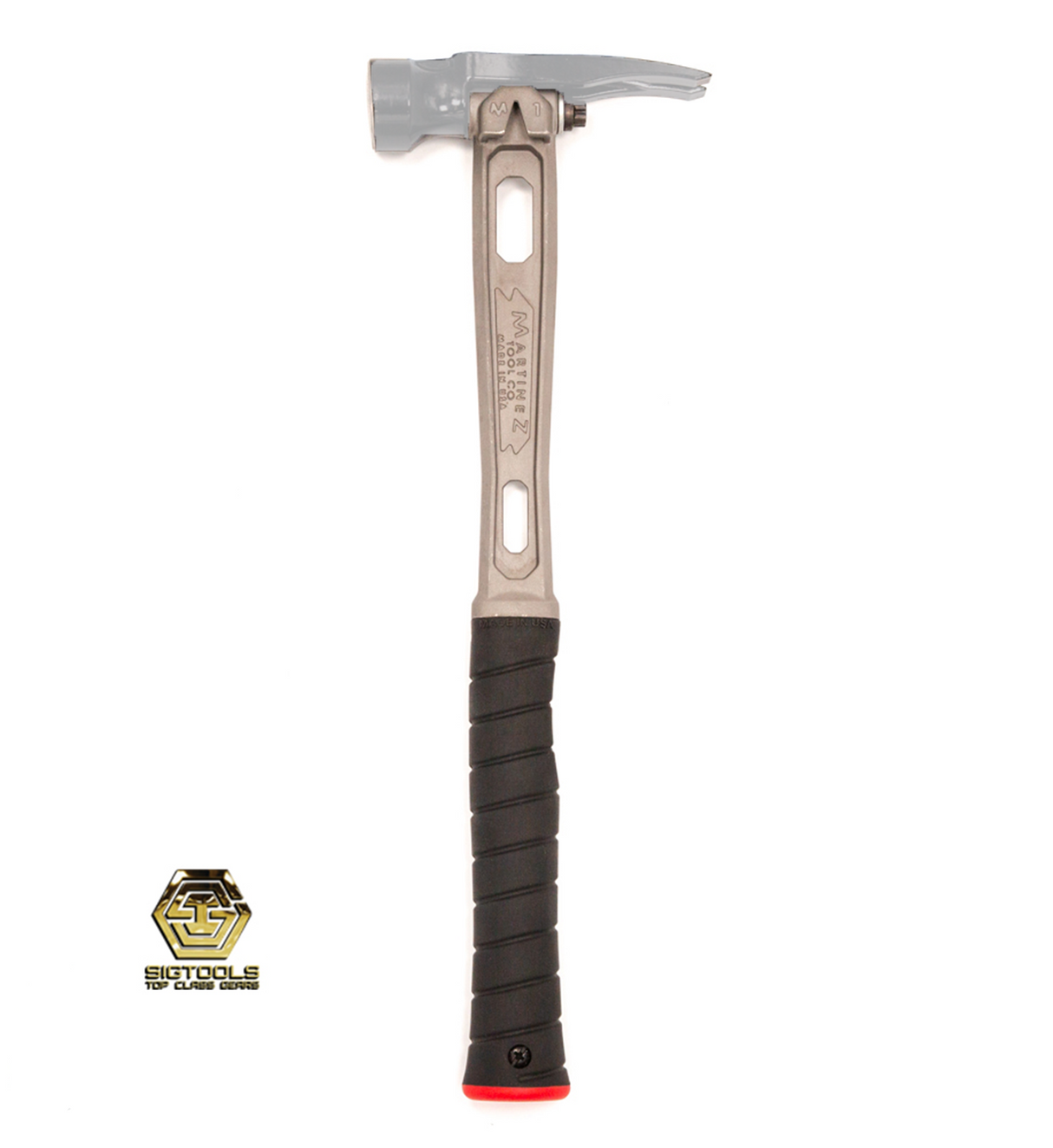 Martinez Titanium Standard Handle with Black Overlay/Red Cap Grip NO HEAD