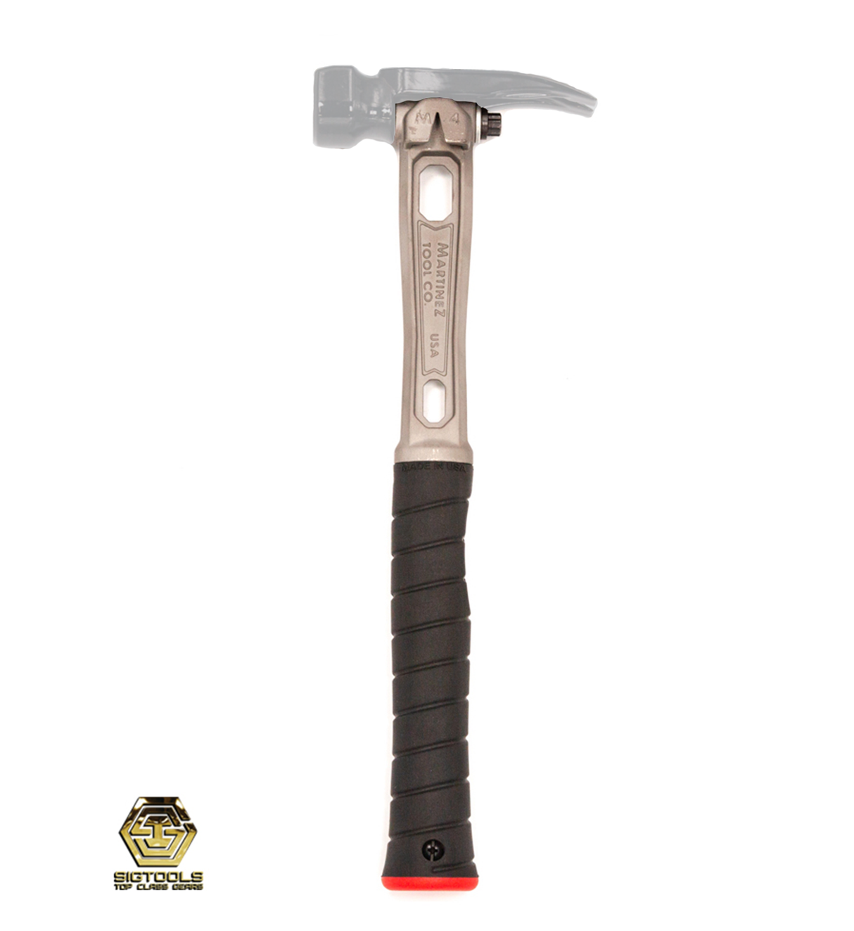 Martinez Titanium Standard Handle with Black Overlay/Red Cap Grip NO HEAD