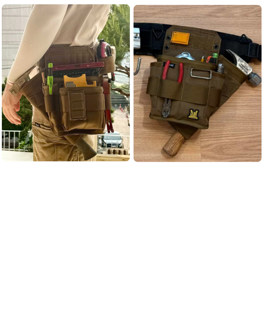 A tradesperson in New Zealand wearing the versatile, uni-sided DURAWORK Dukan Pouch.