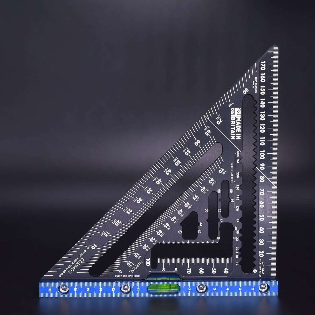 TrigJig Grafter 180 PRO Square - Metric Speed Square with Spirit Level