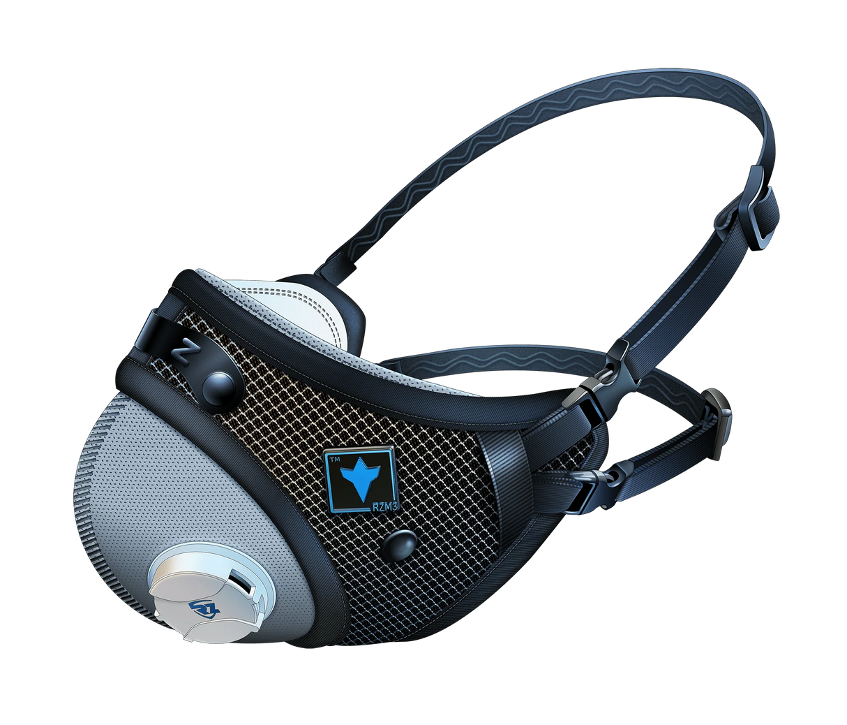 The RZ PRO FFP3 Mask, offering 99% filtration and featuring the RZ Secure 360 Seal for a perfect fit.