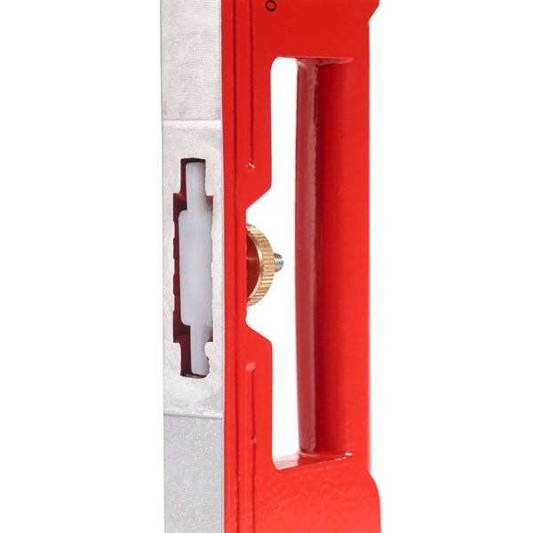 The smooth-finished, cast aluminium body of the Hultafors Libella 2000, a benchmark in precision spirit levels.