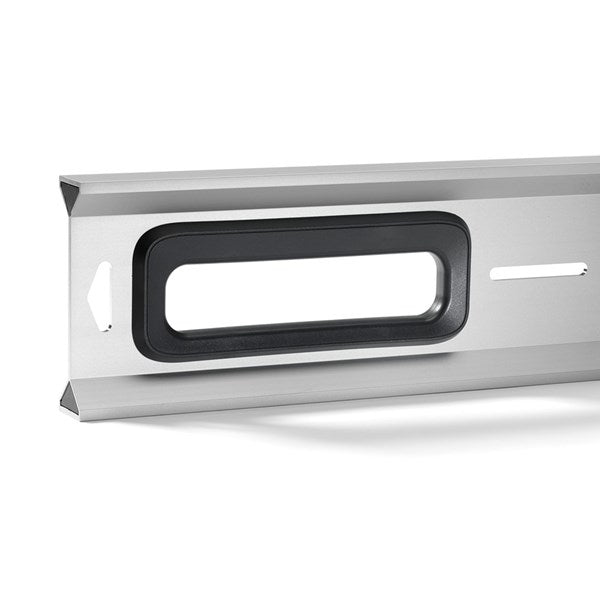 A Hultafors MST Aluminium Spirit Level, showcasing its robust 100x25mm profile and ergonomic handles.