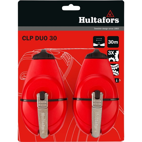 The complete Hultafors CLP Duo 30 kit, a revolutionary layout tool for professionals, ready for use on a job site.