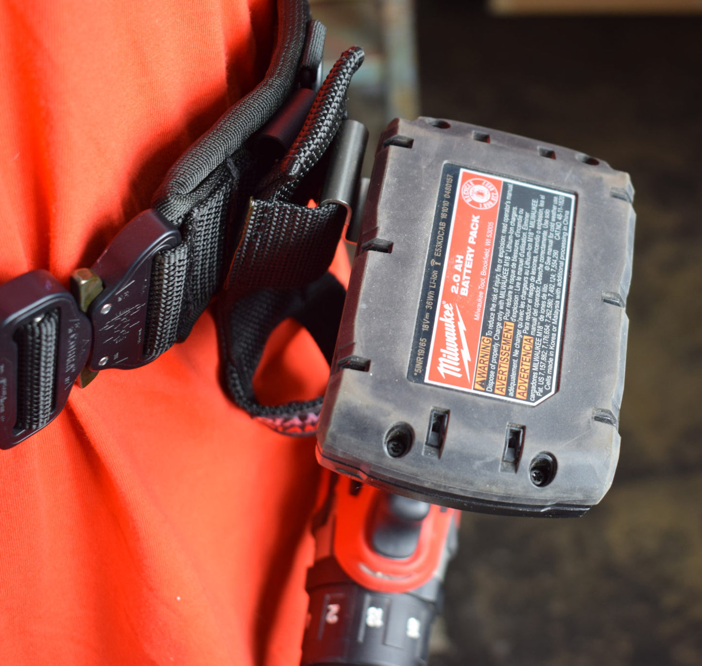 Diamondback Toolbelt - The Gun Loop upper cordless drill loaded on site