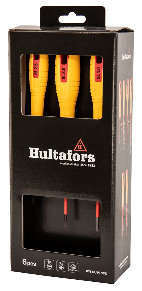 Hultafors VDE Screwdriver Set PZ & SL - 1000V Rated/Certified