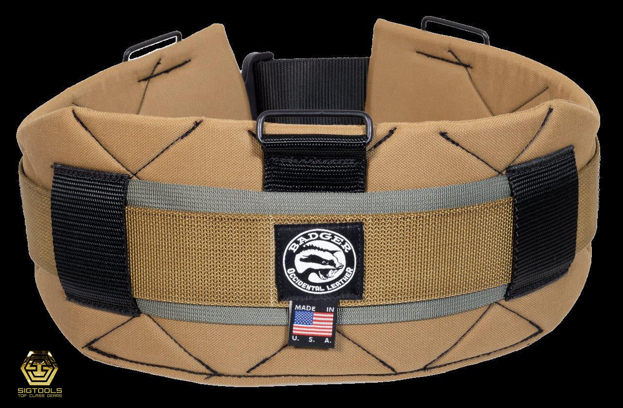 A Sawdust Sage trim set belt by the Badger brand, featuring only the belt component designed for carrying trimmer tools and accessories.