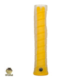 A Martinez hammer handle with a straight grip, featuring a clear overlay and a yellow insert for added grip and comfort.