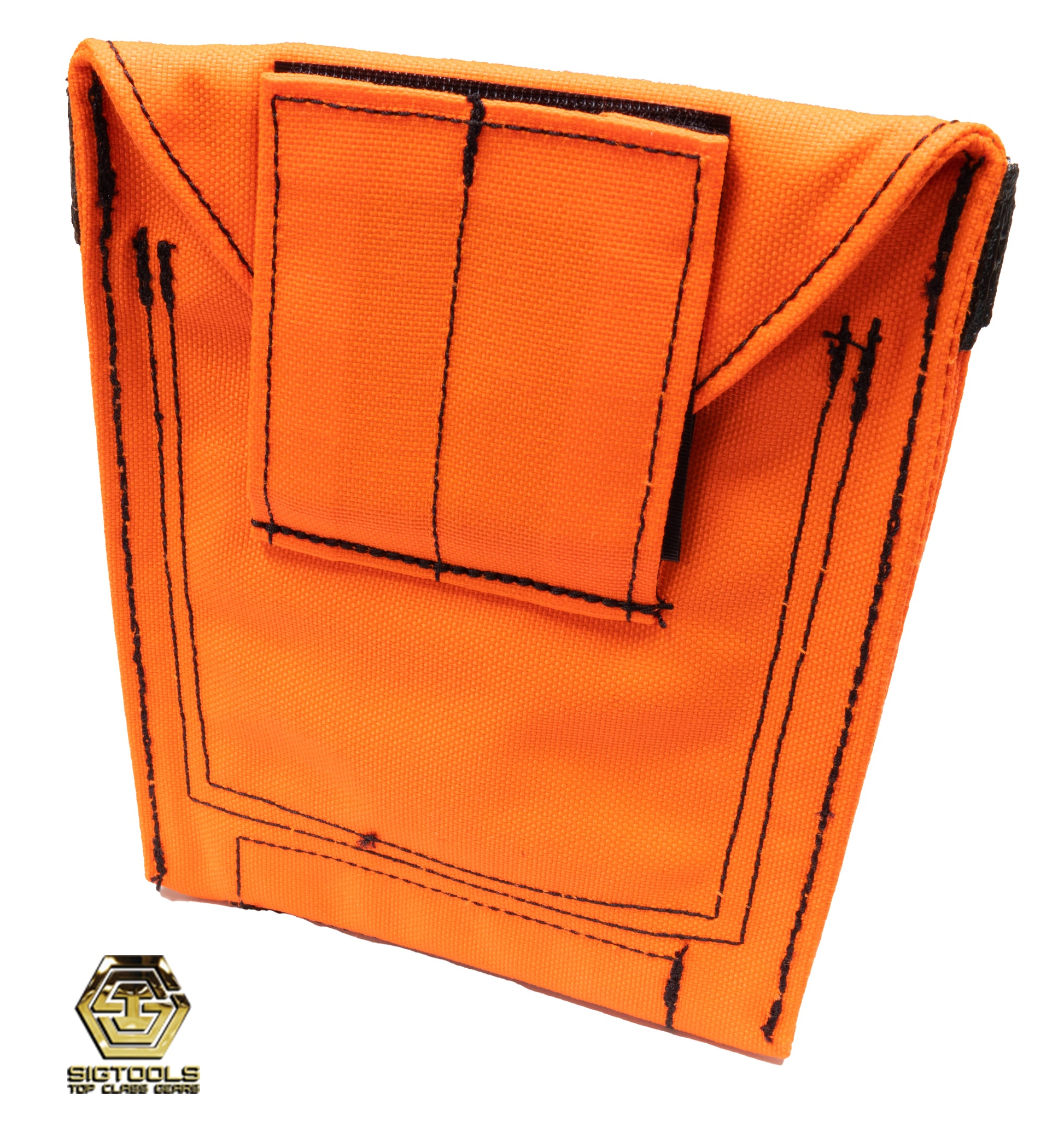 A rear view of the high-visibility Tool Pouch from Badger, a practical accessory designed for carrying and organizing tools.