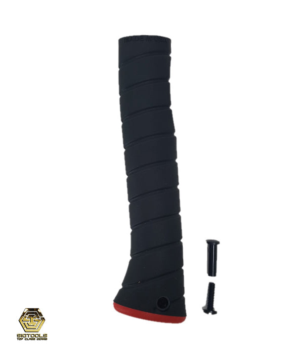 Black Overlay with Red Cap Curved Martinez M1/M4 Replacement Grip