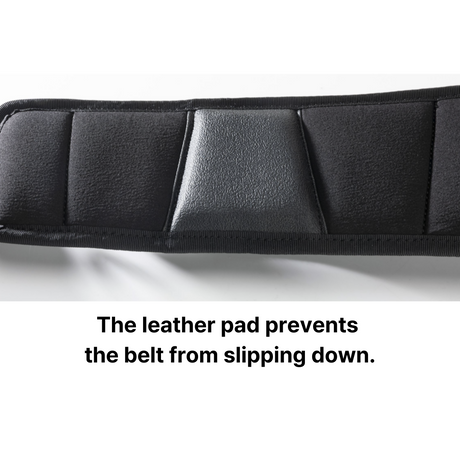 The custom sag-free rubber webbing of the Dura Belt 103, designed to support heavy tool pouches.