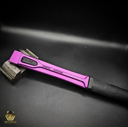  "purple KC handle with black grip" 
