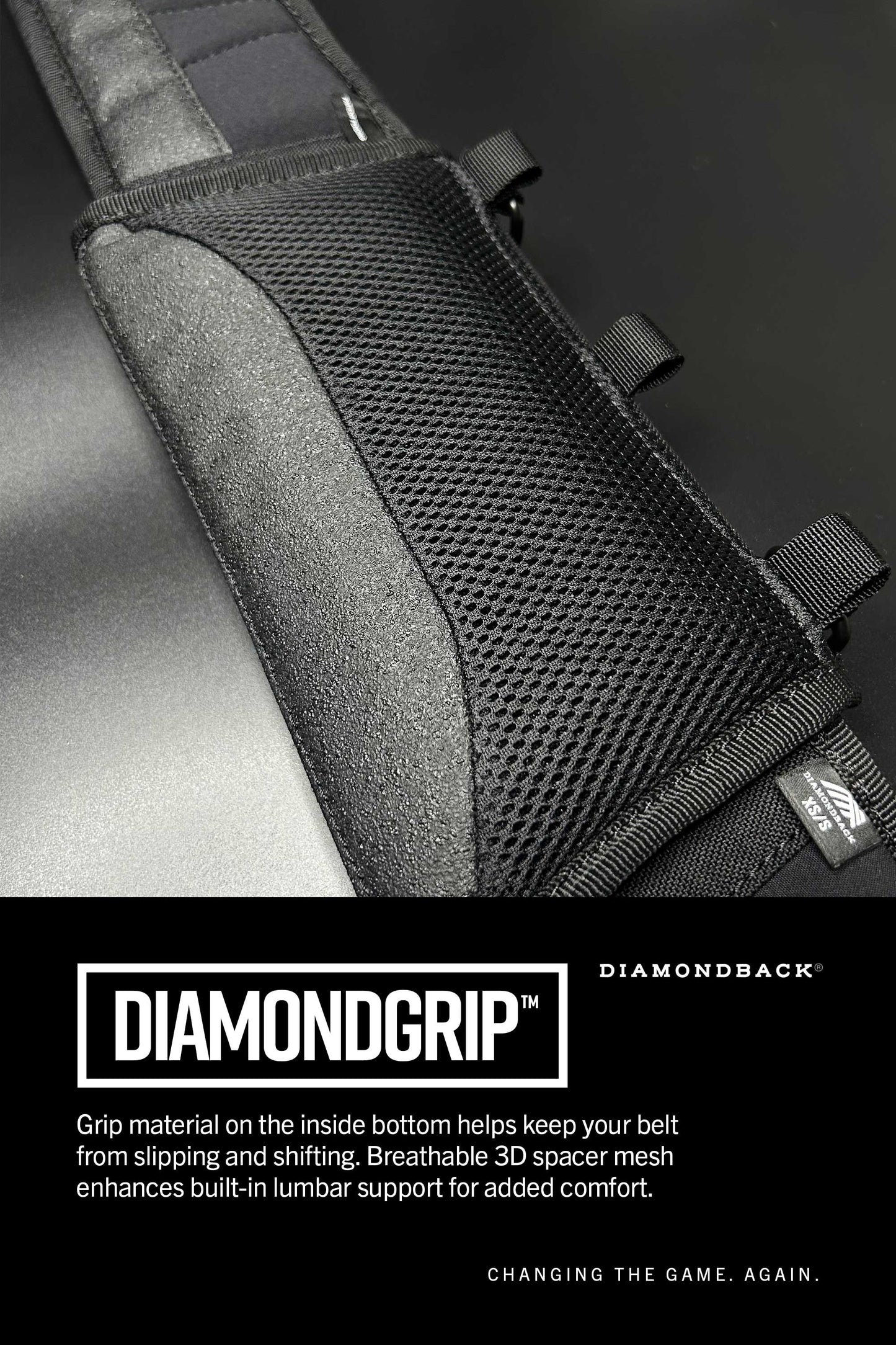 "Artisan '24 Belt System, Tempo belt diamond grip."