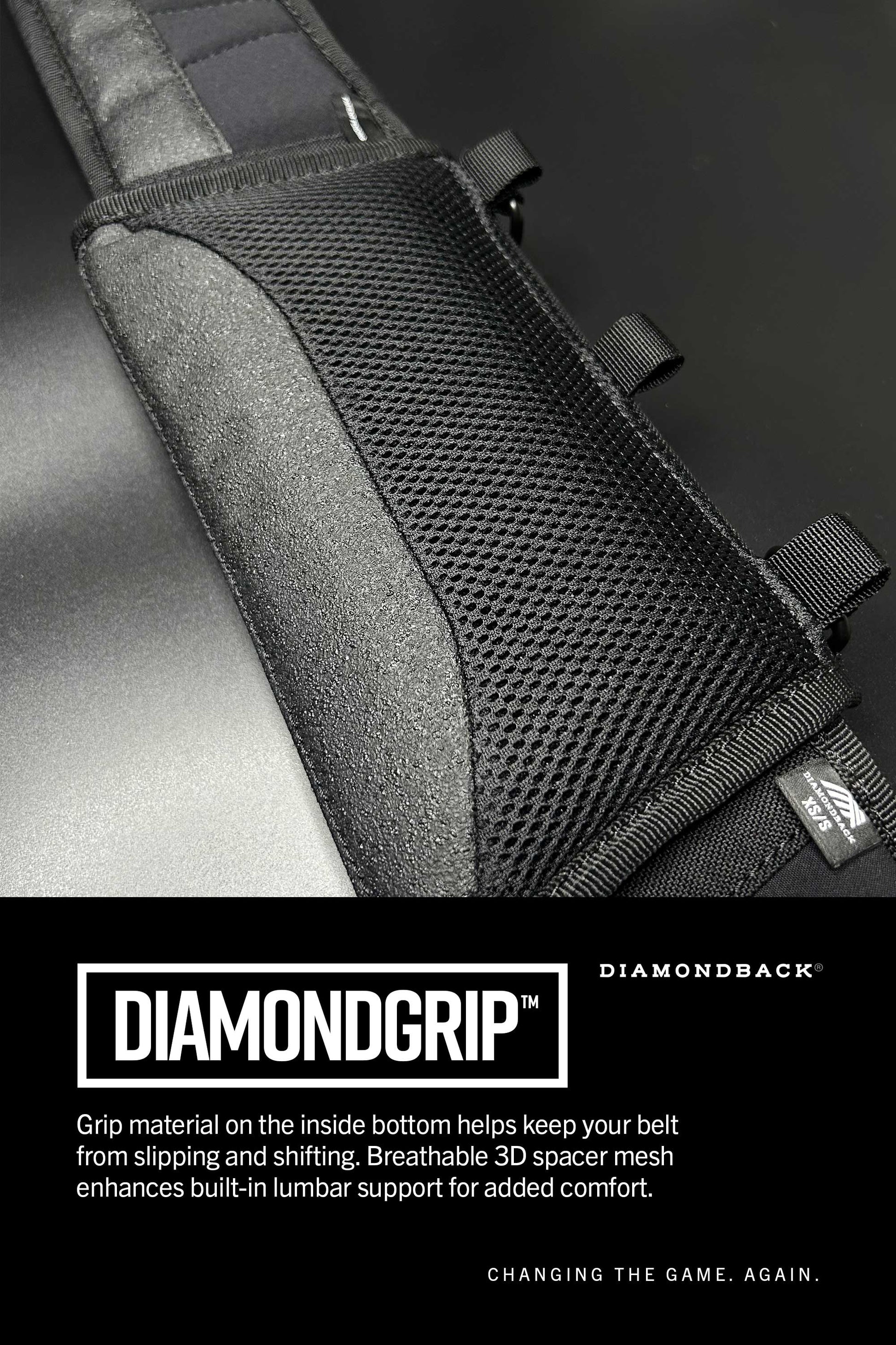 "Artisan '24 Belt System, Tempo belt diamond grip."