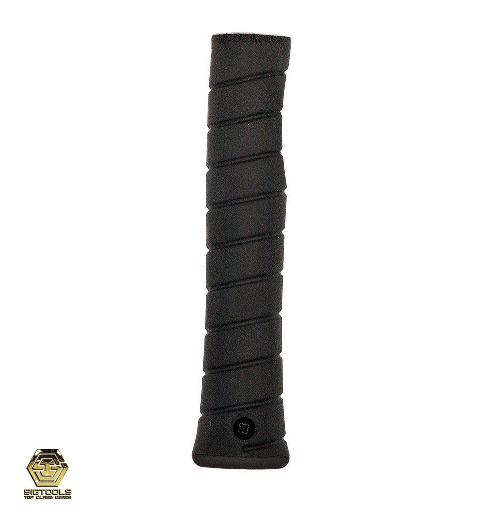 Martinez  straight Replacement Grip in color Black Overlay/Black Cap