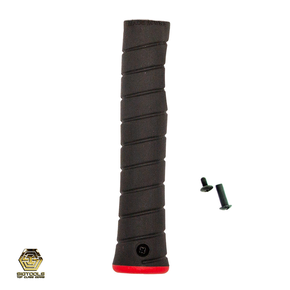 Black Overlay with Red Cap Straight Martinez M1/M4 Replacement Grip