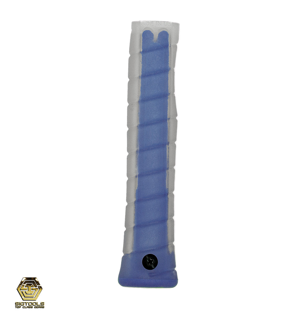 Straight Martinez Replacement Grip in Clear Overlay/Blue Insert color