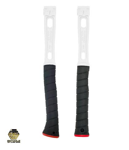 photo showing Black Overlay and Red Cap Straight/Curved Martinez M1/M4 Replacement Grips