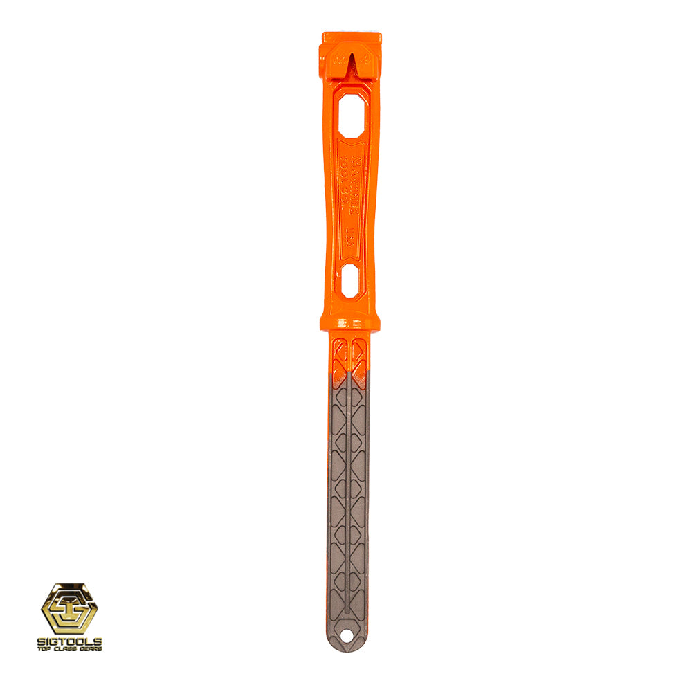 Orange colour on the titanium Martinez M4 replacement handle