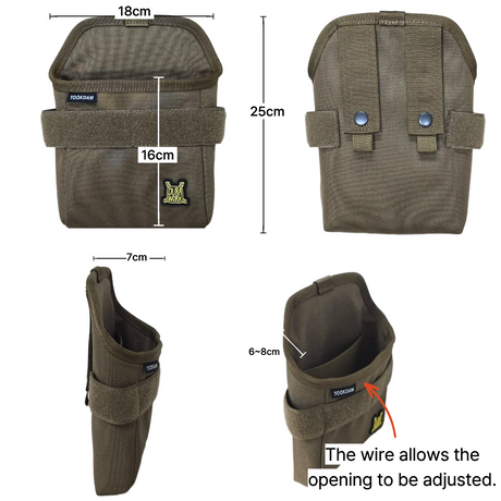 The secure attachment system on the back of the DURAWORK Dura 409 pouch, ready to be mounted on a tool belt.