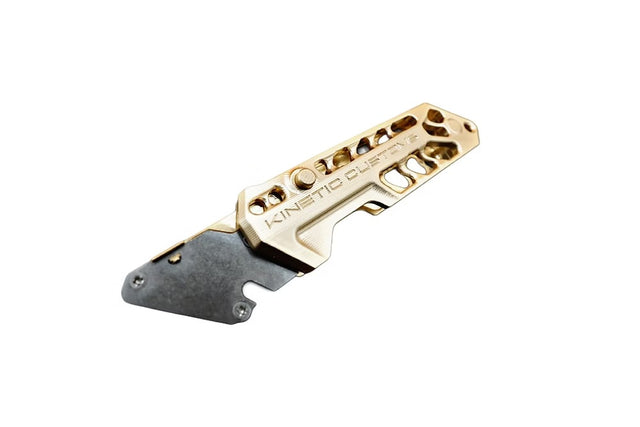 Kinetic Customs Brass Alien Utility Tool - Solid Brass EDC Knife