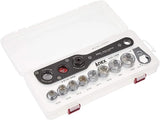 The Anex AOA-19S2 Offset Adaptor Socket Set (12 Piece) in its durable polycarbonate carry case.
