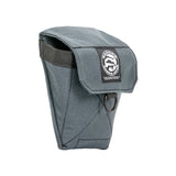 The Badger Tool Belts Covered Pouch in Gunmetal Grey, showing its durable 1000D nylon construction.