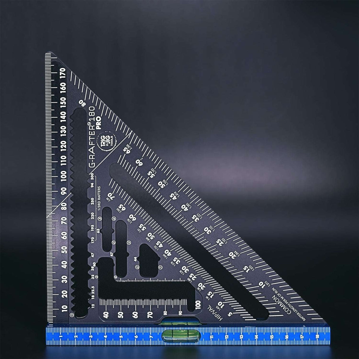 TrigJig Grafter 180 PRO Square - Metric Speed Square with Spirit Level