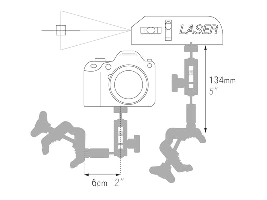 Piher UNIVERSAL HOLDER 1/4"-3/8"-5/8" for Laser & Cameras