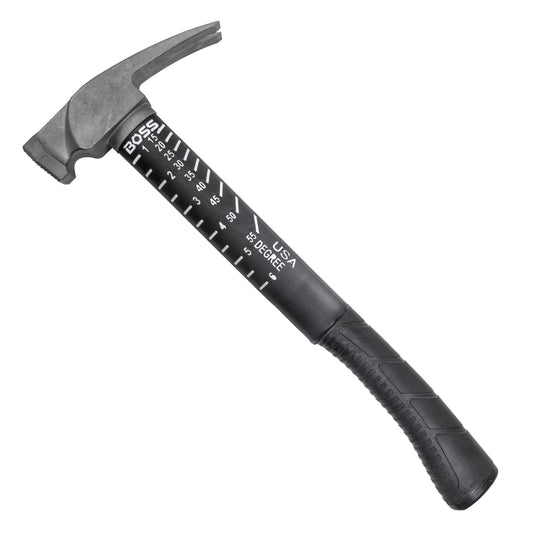 10oz, 12oz, 14oz, 16oz Smooth Face BOSS TITANIUM HAMMER | Fiberglass Handle