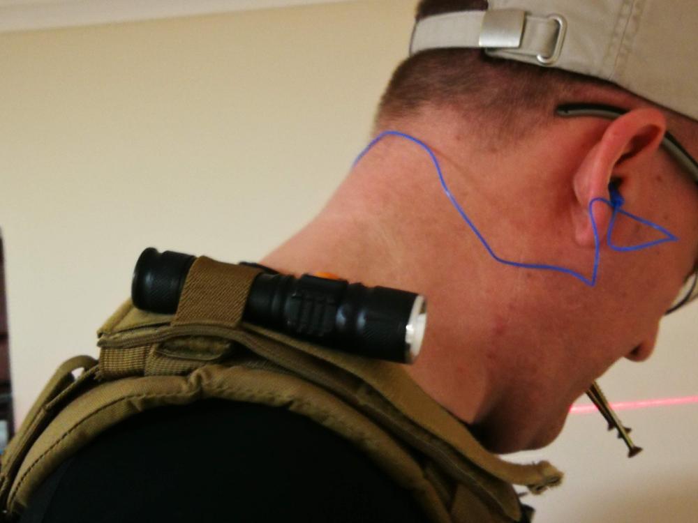 Shoulder Attach Mini Flashlight Leveler