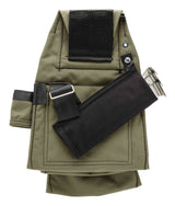 Diamondback flat bar holster mounted on pouch loaded with flat bars back view