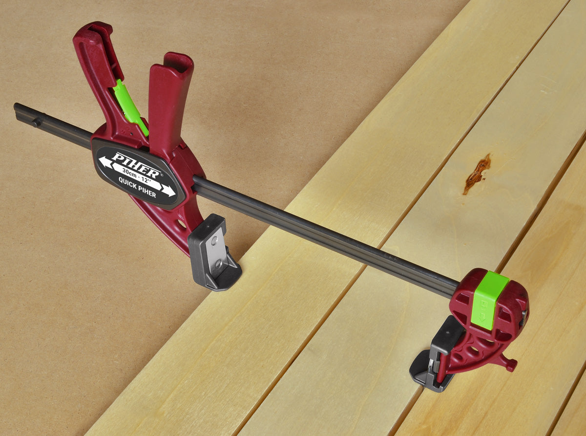 Lightweight decking tool by Piher for accurate alignment with Quick Clamp.