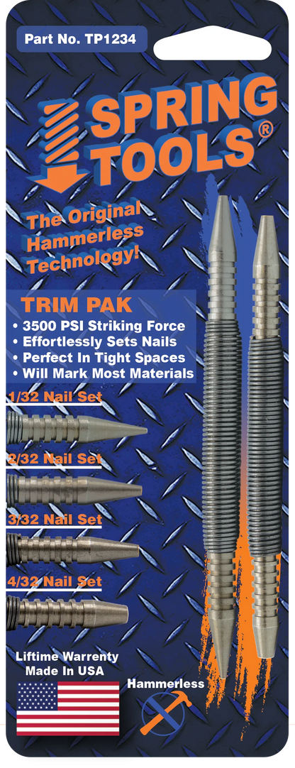 Easily set or finish any nail or brad with the Trim pak TP1234. 3500 PSI of striking force at your finger tips, this tool set will help you work efforlessly. Grab yours today from www.sigtools.co.nz 